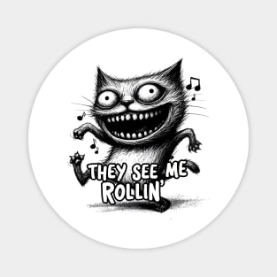 Black Cat - They See Me Rollin Magnet